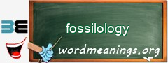 WordMeaning blackboard for fossilology